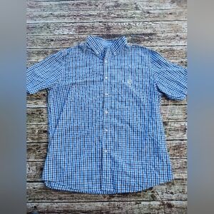 CHAPS Men's Size Large Short Sleeve Casual Button Down Shirt